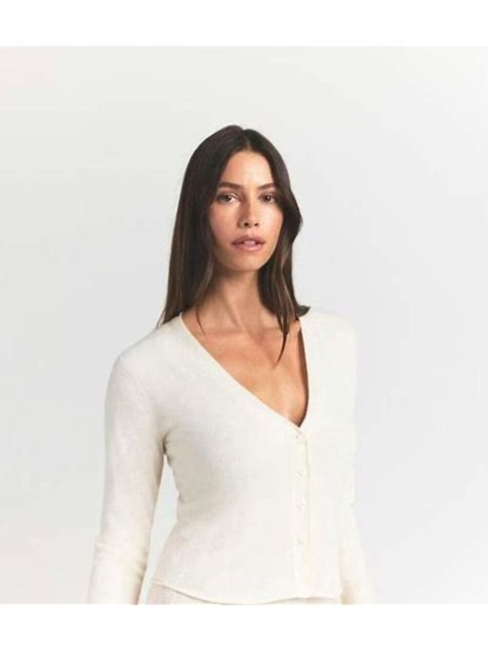 SKIMS Featherweight Cashmere Cardigan – Egret (Size Small) – New With Tags
